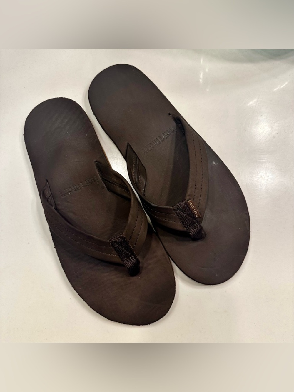 Men's Hari Mari Leather Classic Brown Flip-Flop Sandals